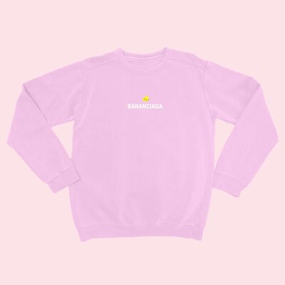 BANANCIAGA Maglia Organic Ricamata Cotone Rosa