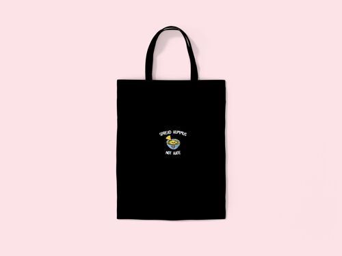 SPREAD HUMMUS Embroidered Tote Bag