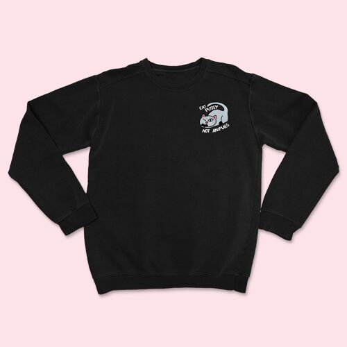 EAT PUSSY NOT ANIMALS Embroidered Unisex Sweatshirt