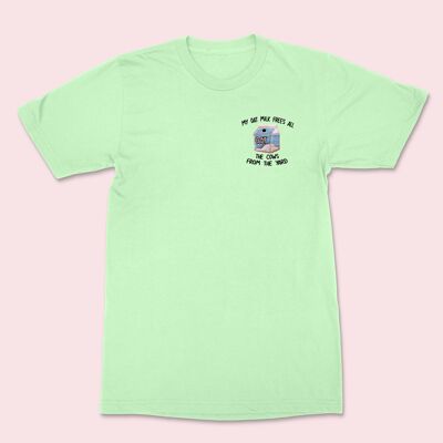 T-shirt Unisexe Brodé My Oat Milk Stem Vert