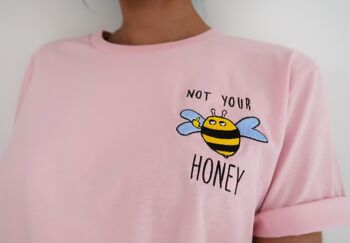 NOT YOUR HONEY T-shirt unisexe brodé Athletic Heather 2