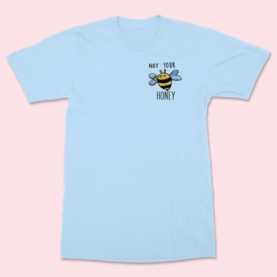 NOT YOUR HONEY T-shirt unisex ricamata Baby Blue