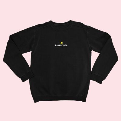 Sudadera BANANCIAGA Bordada Unisex Negra