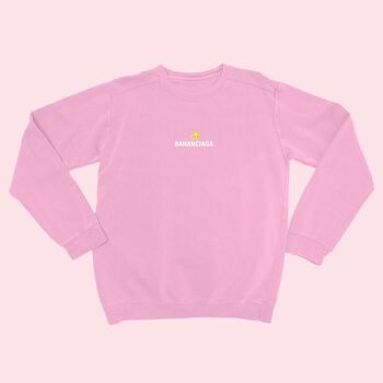 BANANCIAGA Sweat Brodé Unisexe Rose Bébé 1