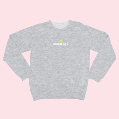 BANANCIAGA Besticktes Unisex-Sweatshirt Heather Grey