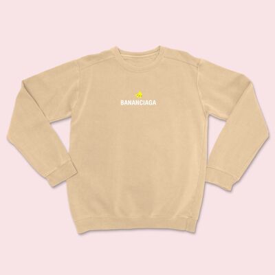 BANANCIAGA Embroidered Unisex Sweatshirt Nude