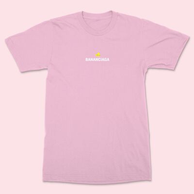 BANANCIAGA Embroidered Unisex T-shirt Pink