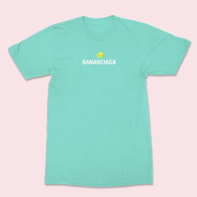 BANANCIAGA Embroidered Unisex T-shirt Teal