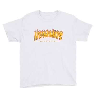 T-shirt Enfant Houmous avec Pita Blanc