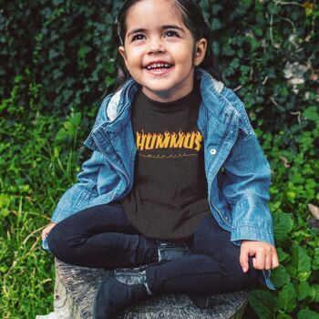 T-shirt Enfant Houmous avec Pita Noir 2