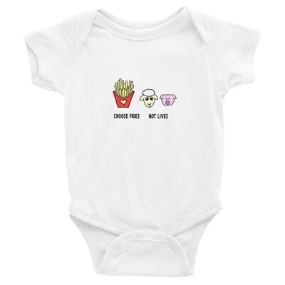 Choisissez Fries Not Lives Baby Onesie