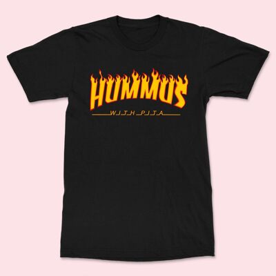 HUMMUS MIT PITA Unisex T-Shirt Schwarz