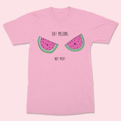 Eat Melons Not Meat Unisex T-shirt Baby Pink