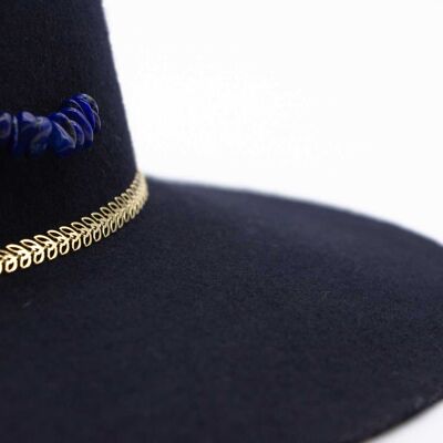 Sombrero de fieltro azul marino Mady