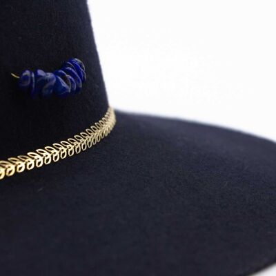 Sombrero de fieltro azul marino Mady
