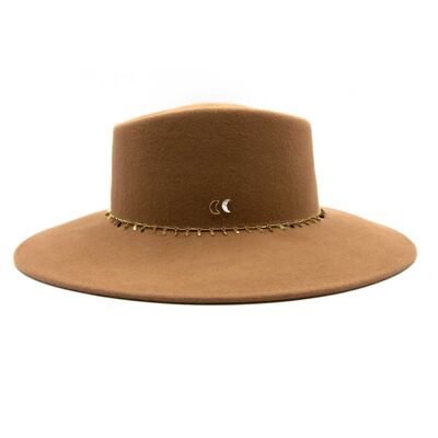 Felt hat Moon Black Camel