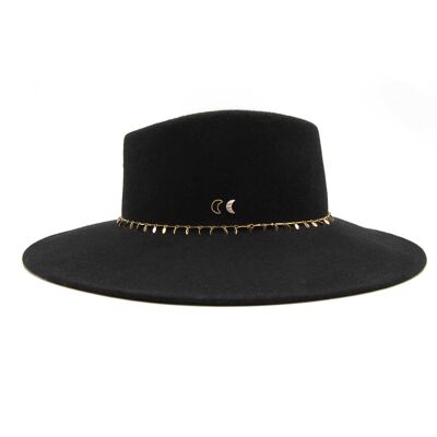 Sombrero de fieltro Moon Black Negro
