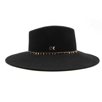 Chapeau en feutre Moon Black Noir