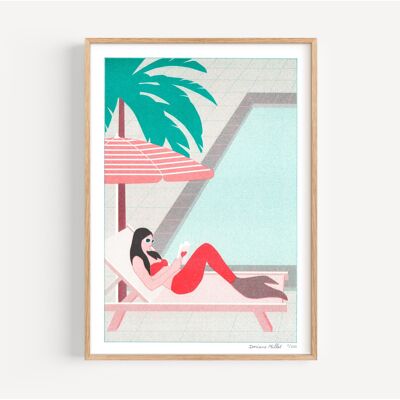 Pool siren | A4 Risography | Limited edition