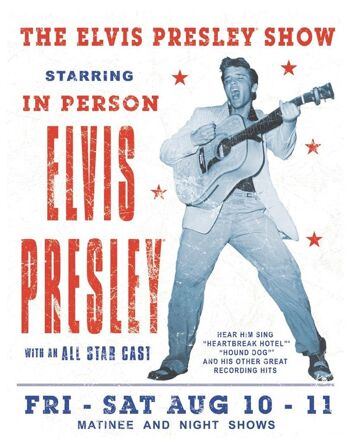 Plaque en tôle US Elvis Presley Show