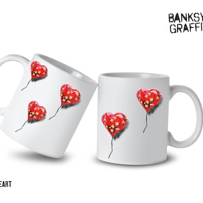 Tazza Banksy en ceramica 325ml - Cuore fasciato