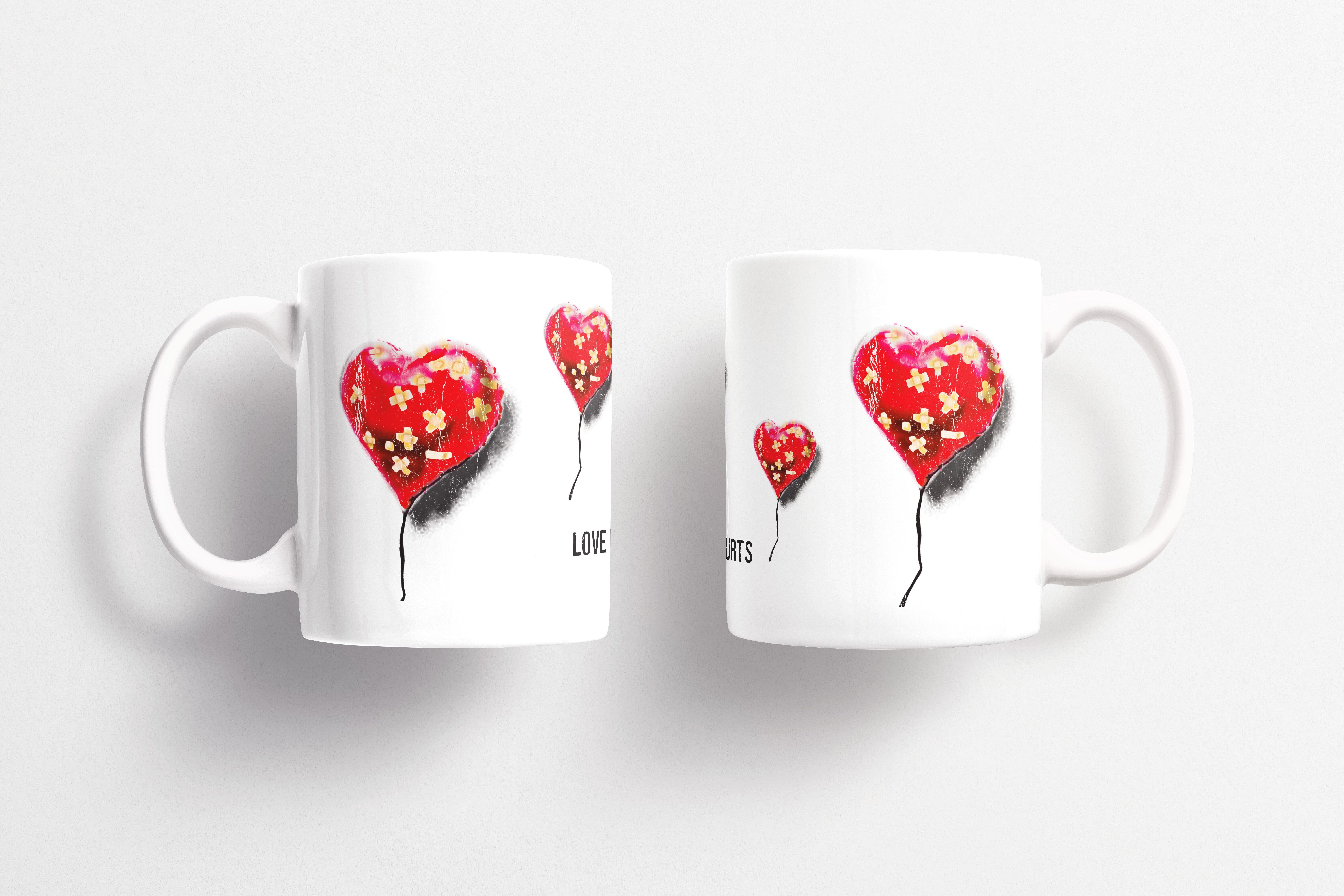 Tazza Banksy in ceramica 325ml - Cuore fasciato