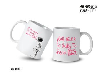 Tazza en céramique Banksy 325 ml - Sogna in grande 1