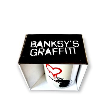 Tazza en céramique Banksy 325 ml - Love Rat 2