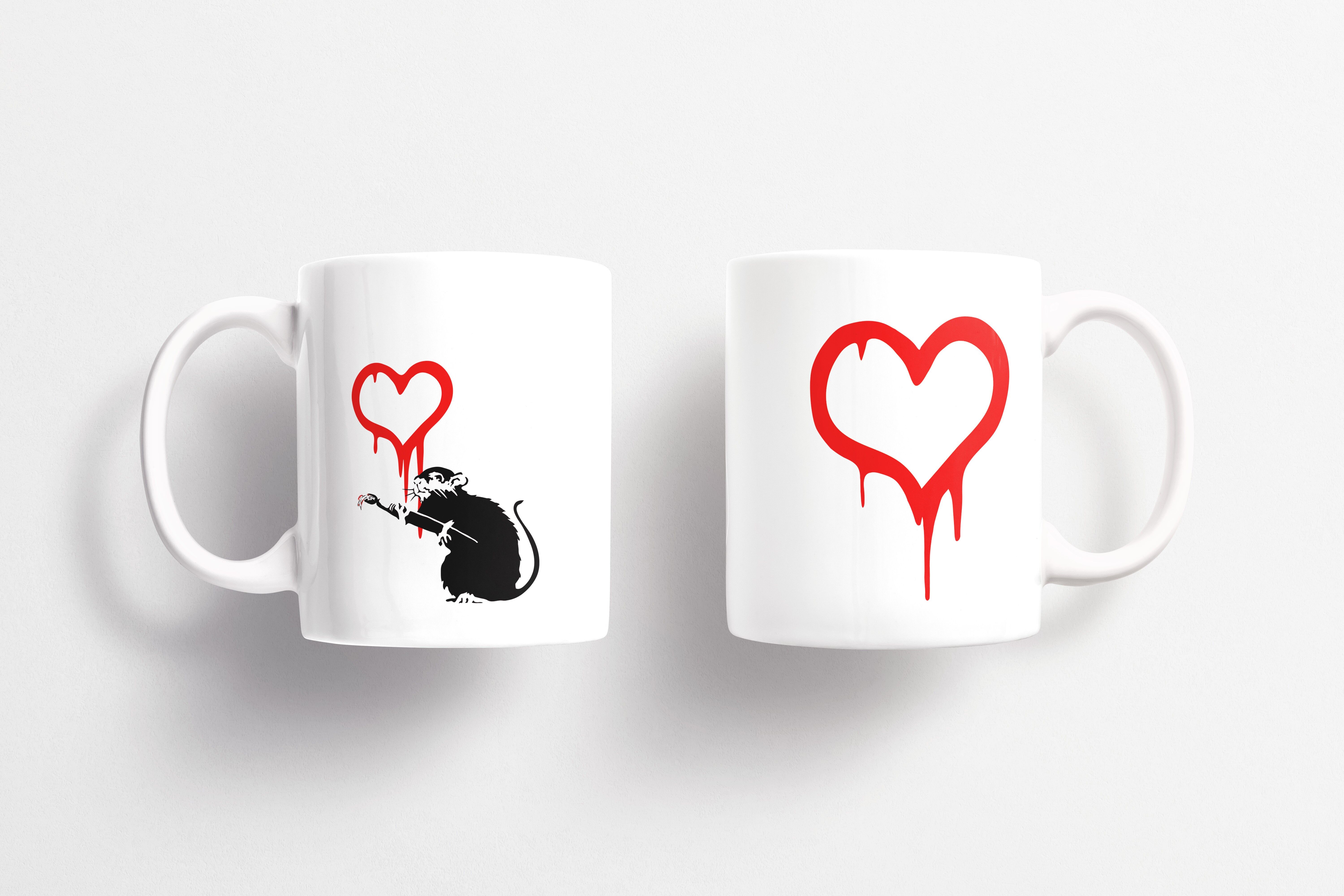 Tazza en ceramica Banksy 325 ml - Love Rat