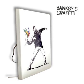 Taccuino Banksy format A5 - Le lanceur de fleurs 2