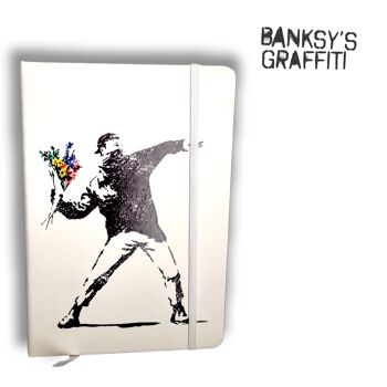 Taccuino Banksy format A5 - Le lanceur de fleurs 3