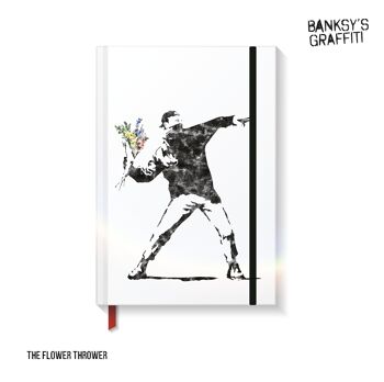 Taccuino Banksy format A5 - Le lanceur de fleurs 1