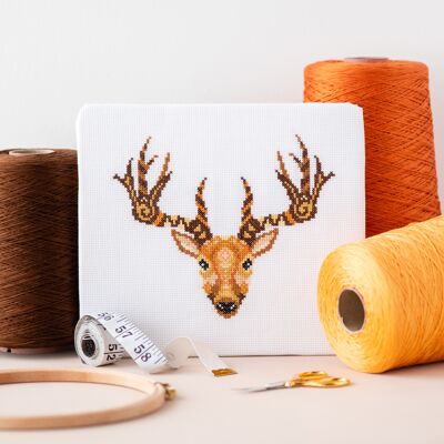 Mandala Reindeer Cross Stitch Kit