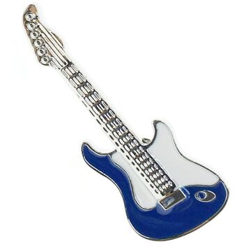 Épinglette De Veste De Guitare - Bleu Et Blanc 5