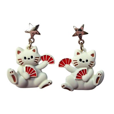 Pendientes Neko de la suerte