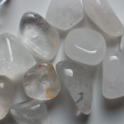 Rock crystal tumbled stones