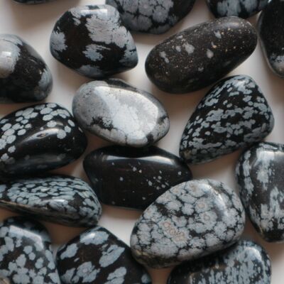 Snowflake obsidian tumbled stone