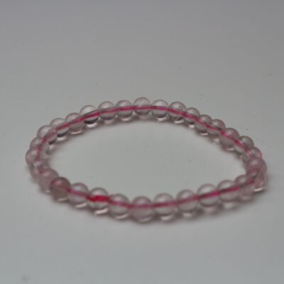 Bracelet quartz rose 6mm