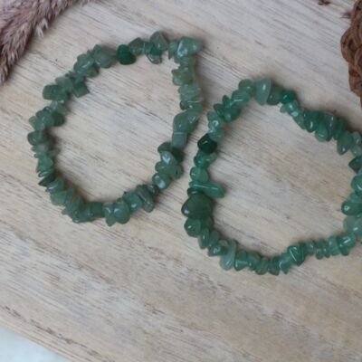 Green aventurine split bracelet