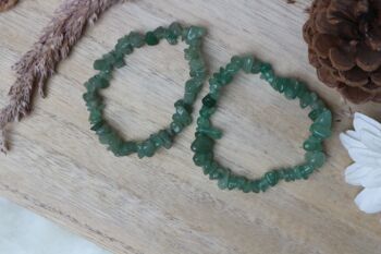 Bracelet fendu aventurine verte