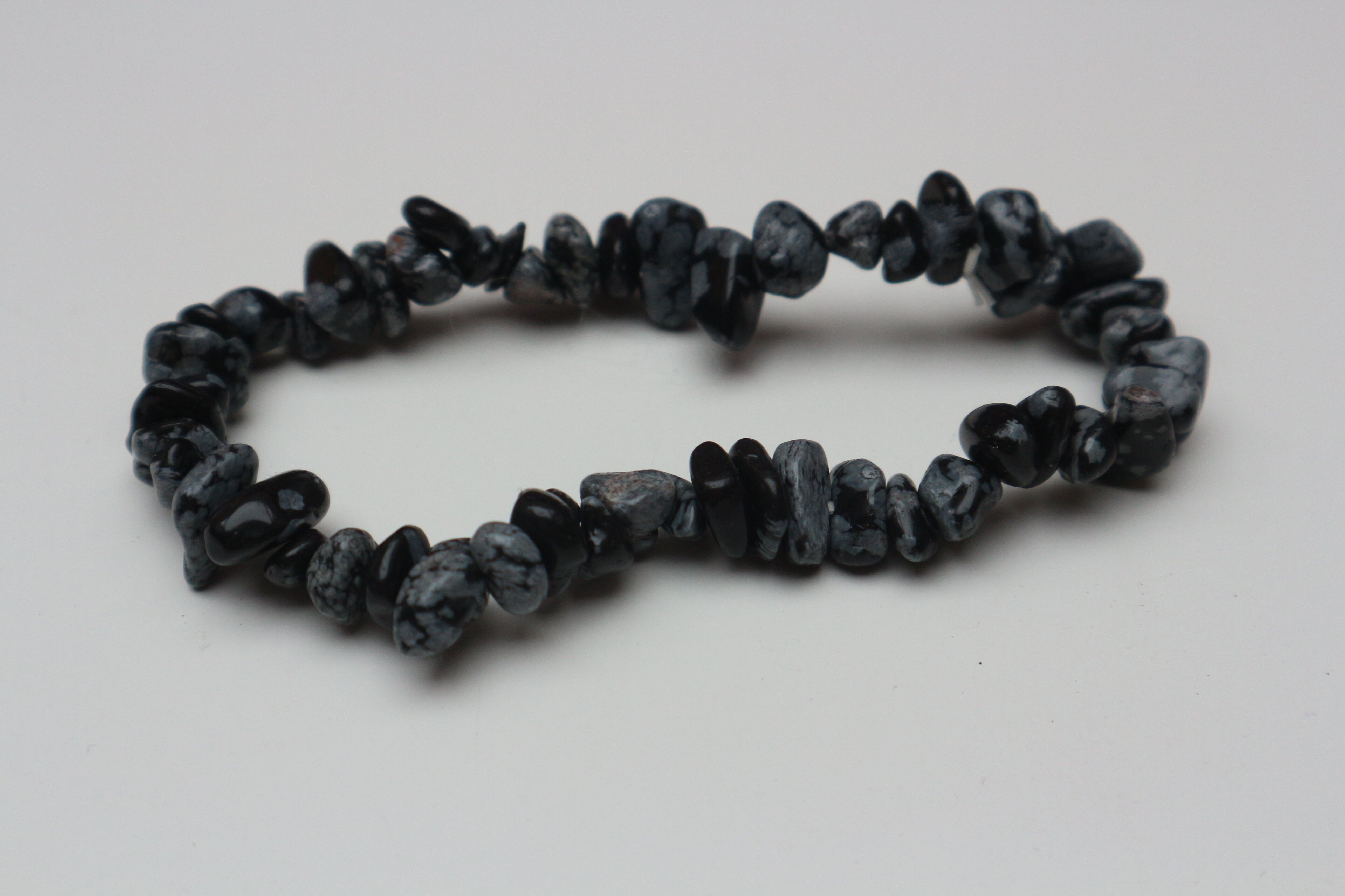 Schneeflocken-Obsidian-Split-Armband