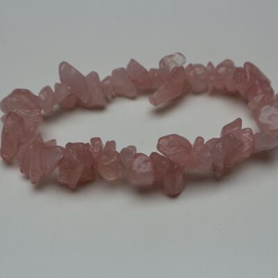 Pulsera dividida de cuarzo rosa