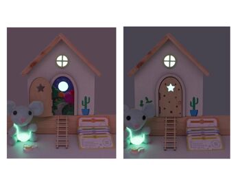 Maison plinthe magique avec une porte qui S'OUVRE !!! et peluche fée des dents magique à personnaliser avec bandoulière et fenêtre phosphorescente 4