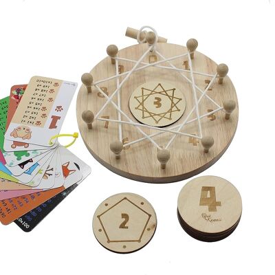 Waldorf Circle Table Educational Game to LEARN TO MULTIPLY in a FUN way