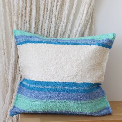 Cushion cover - 60 x 60 cm - Turquoise & white