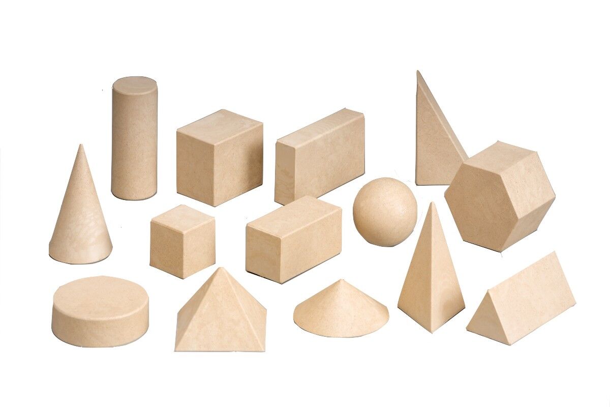 Geometry body set (14 pieces) | RE-Wood® Geo body geometry educational toy
