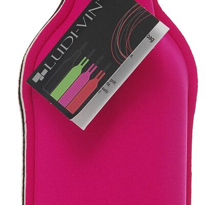 Sac de transport isotherme pour 1 bouteille en NEOPRENE Fushia