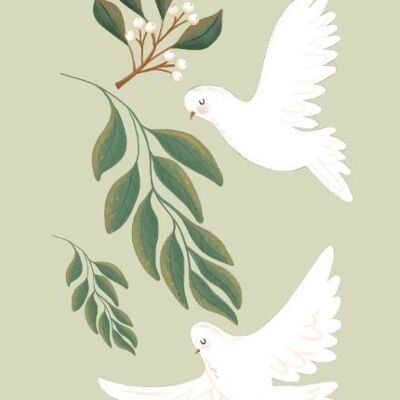 Sustainable card - Doves of peace