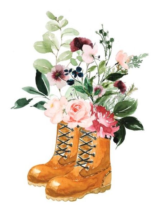 Duurzame kaart - flower boots
