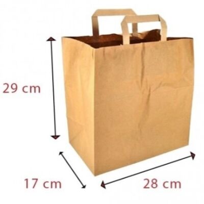 Brown kraft paper tote bag Size 3